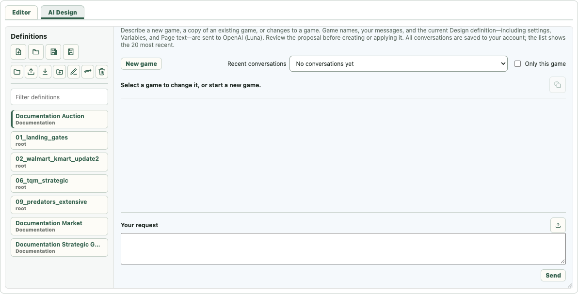 AI Design beside the Definitions list